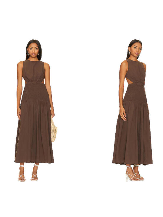 Sndys Dresses & Skirts - Revolve SNDYS Lottie Maxi Dress chocolate brown size M NWT $78msrp